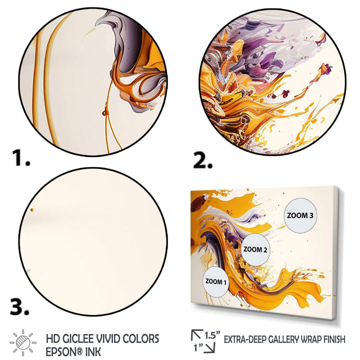 White And Gold Fusion V - Modern Canvas Wall Art