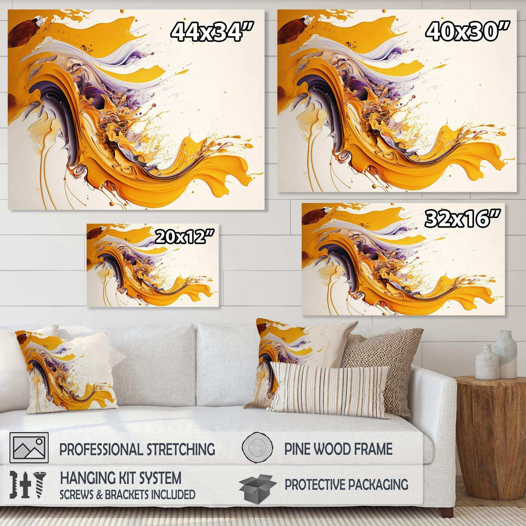 White And Gold Fusion V - Modern Canvas Wall Art