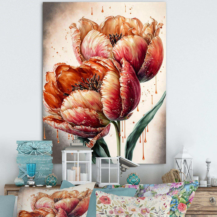 Blooming Red Tulip