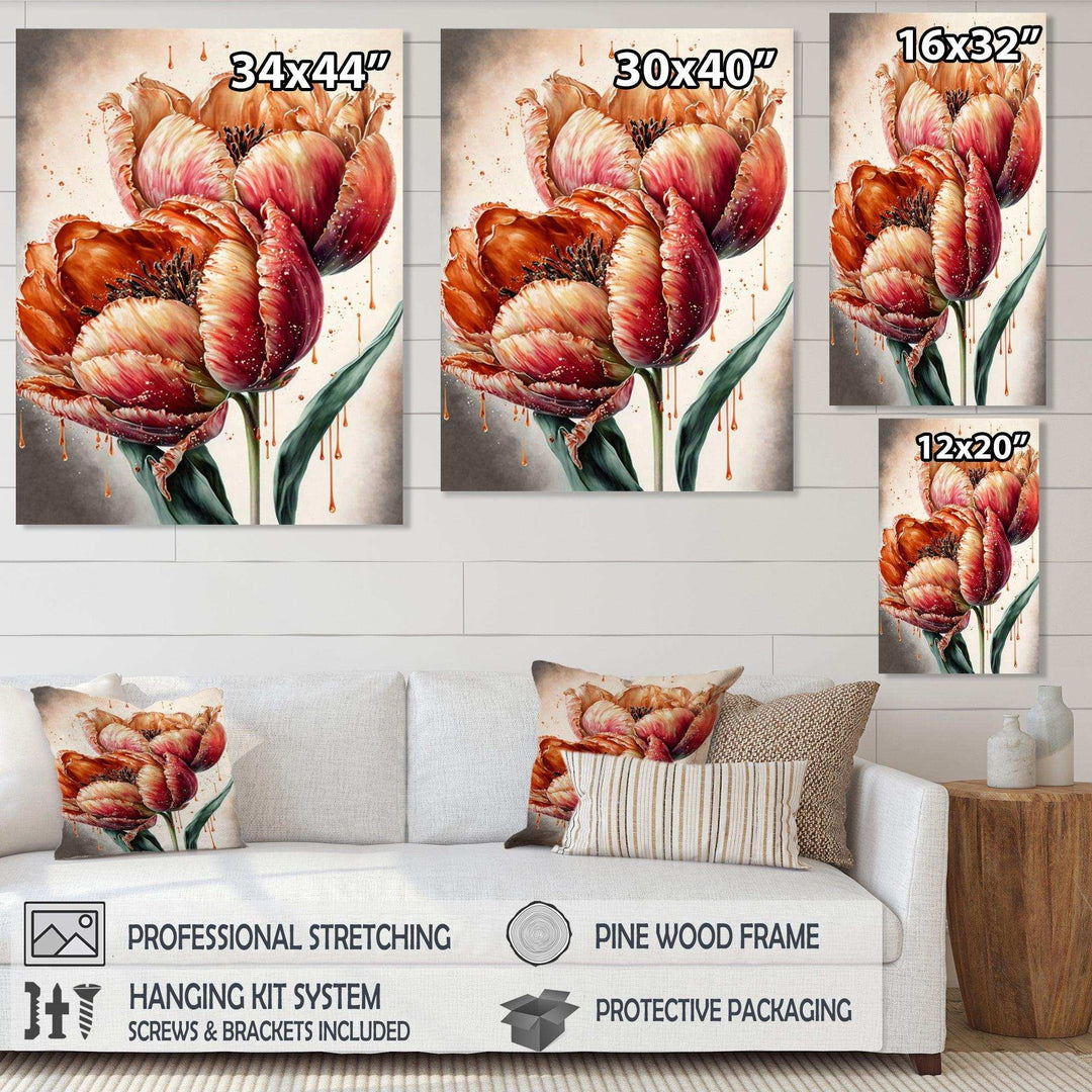 Blooming Red Tulip