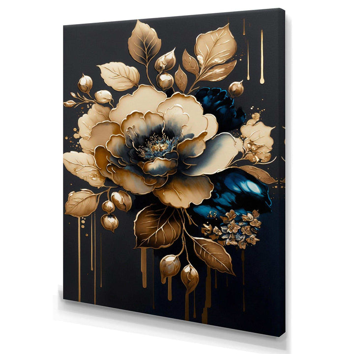 Blue And Gold Camellia I