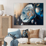 Vibrant Blue Camellia Flower I