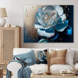 Vibrant Blue Camellia Flower II