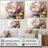 Pink And Gold Camellia Flower II