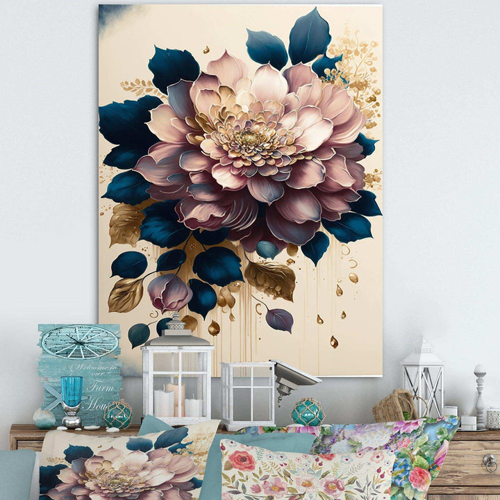 Deep Pink Dahlia Floral Design I