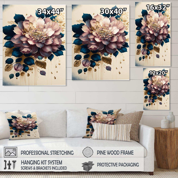 Deep Pink Dahlia Floral Design I