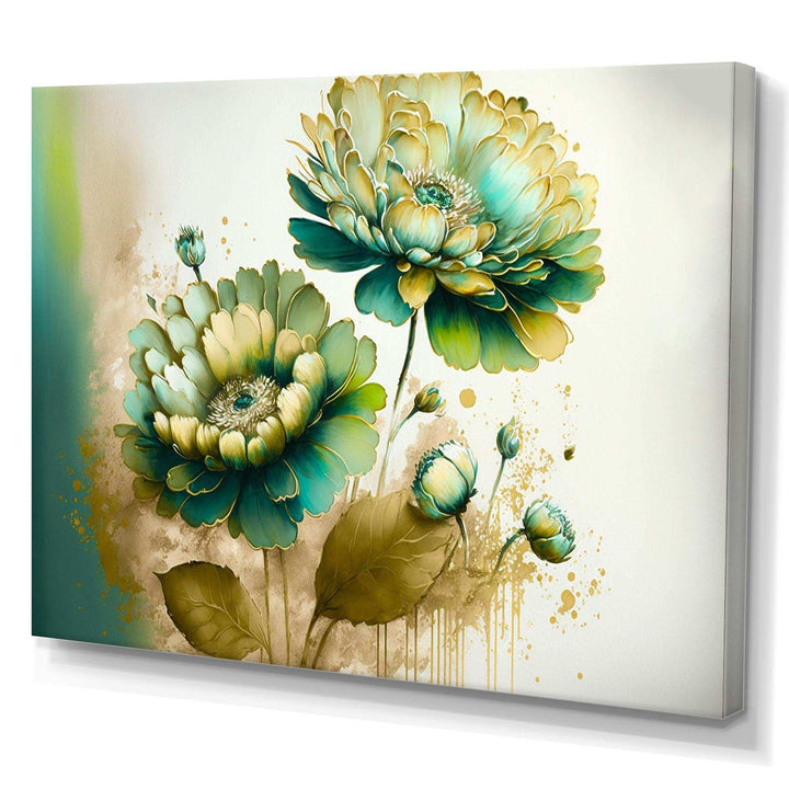 Green Blooming Daisy II