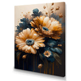 Light Orange And Dark Blue Daisy I