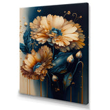 Light Orange And Dark Blue Daisy II