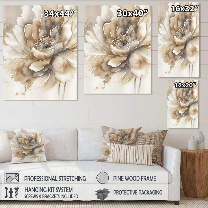 Single Beige Flower IV