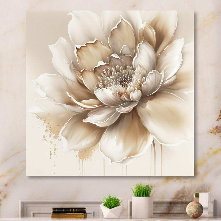 Blooming Beige Floral Design III