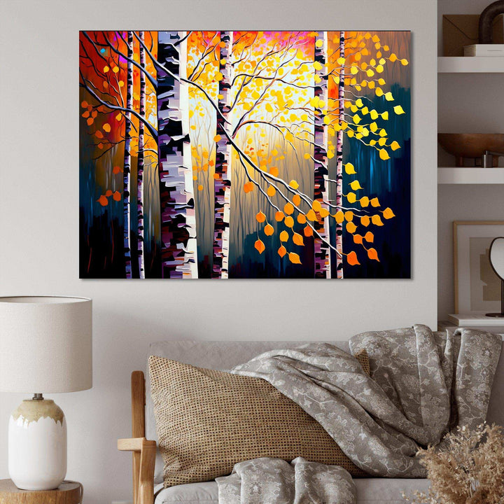 Autumn Birch Trees Forest I