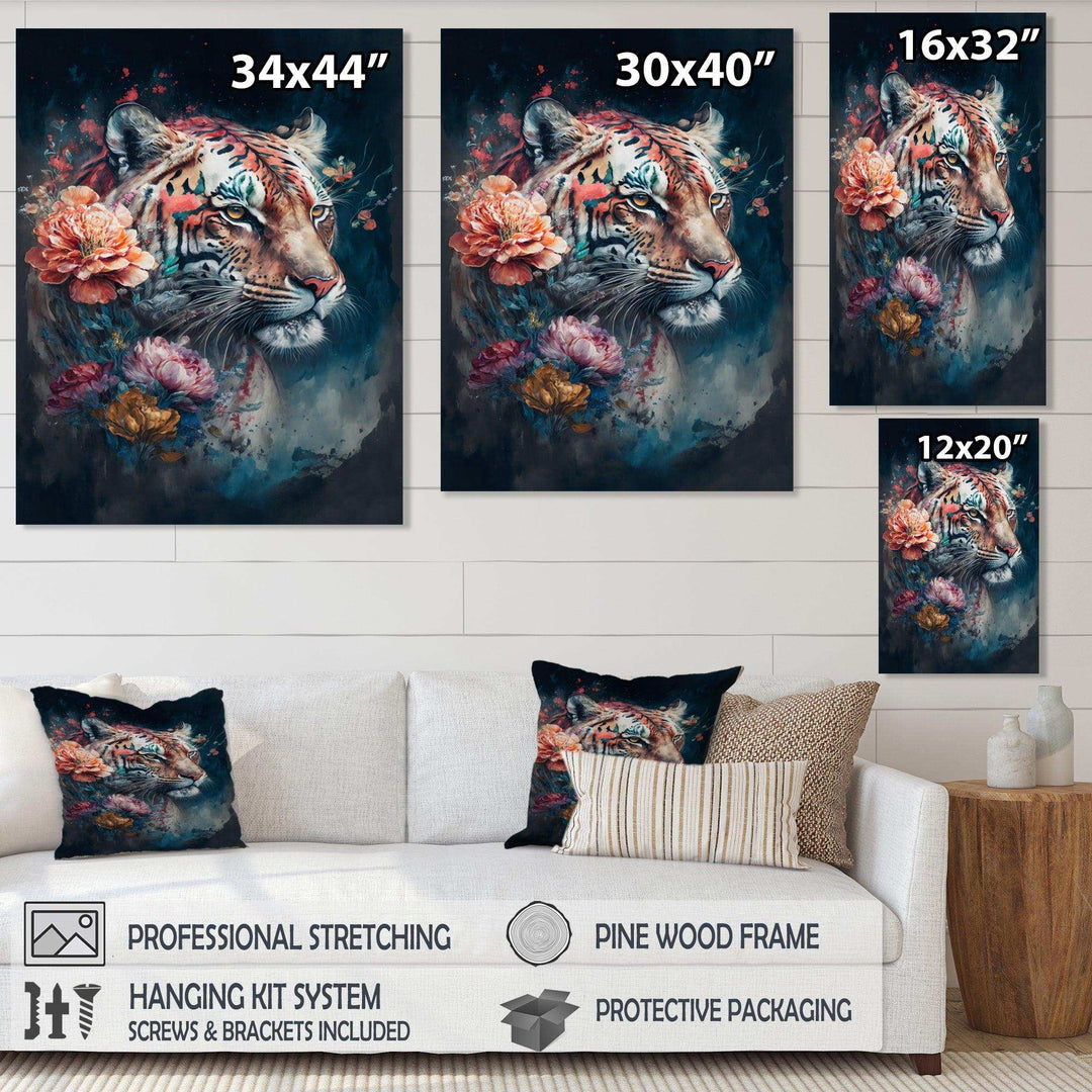 Cute Tiger Floral Art II