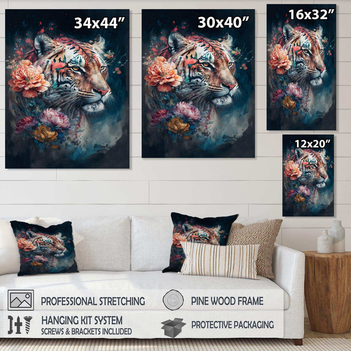 Cute Tiger Floral Art II