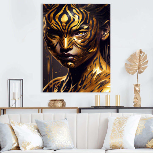 Black And Gold Tiger Woman I