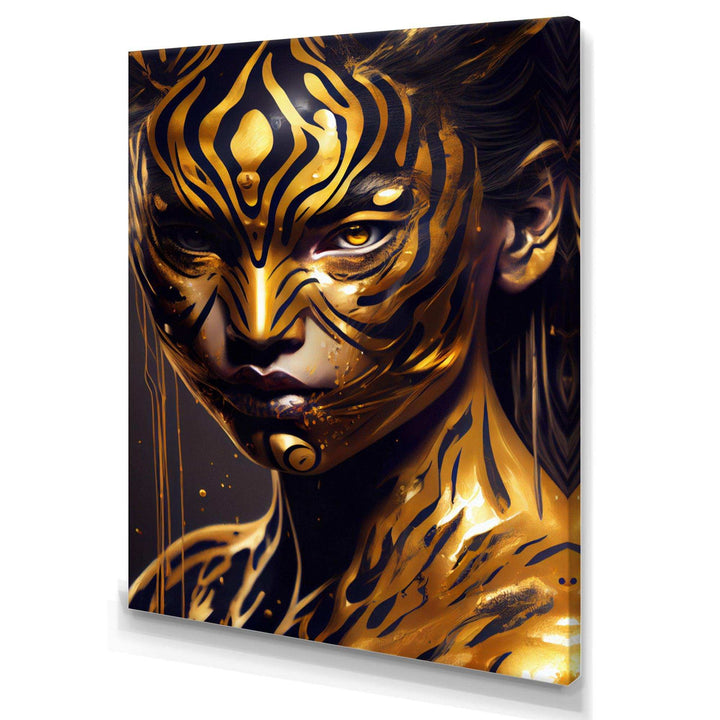 Black And Gold Tiger Woman I