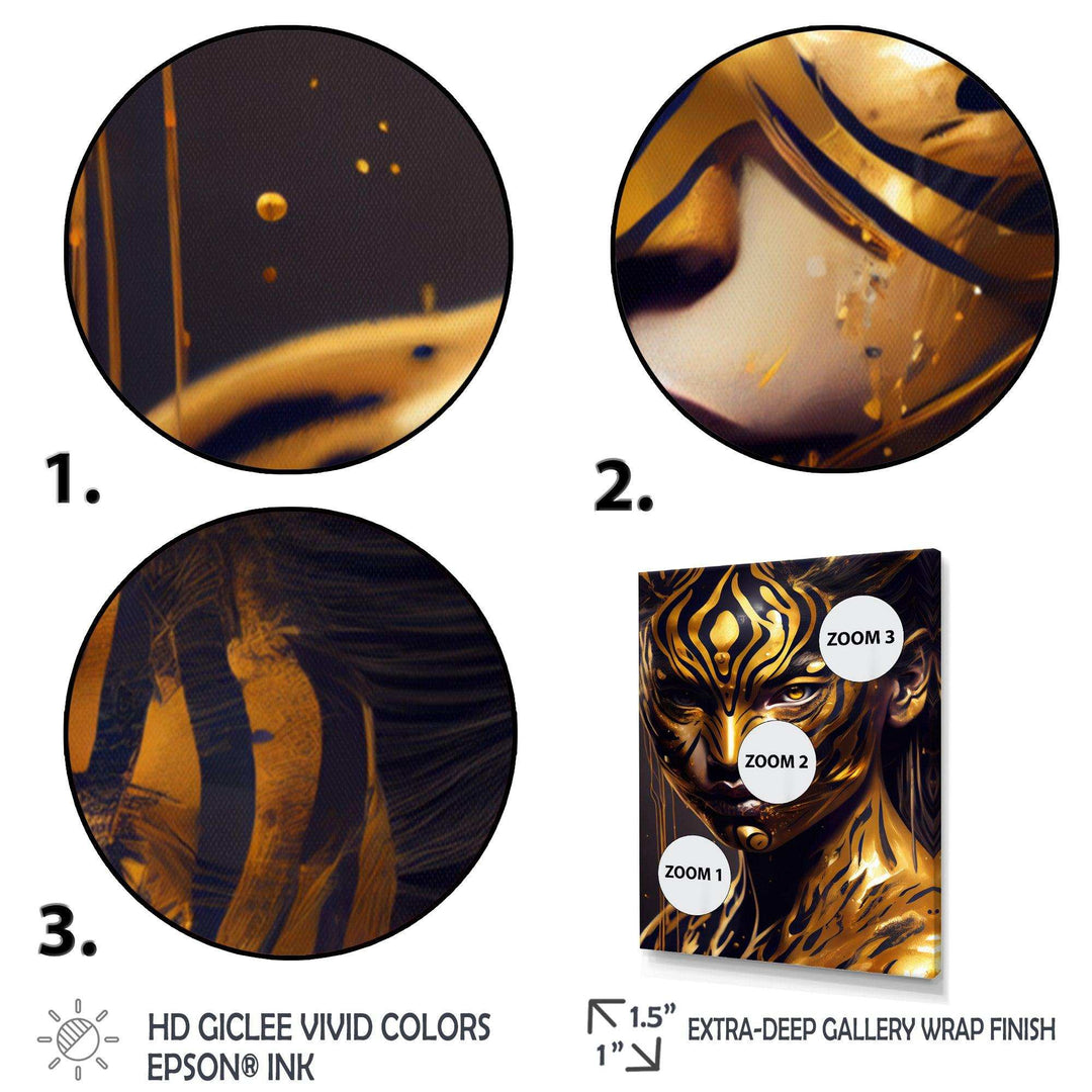 Black And Gold Tiger Woman I