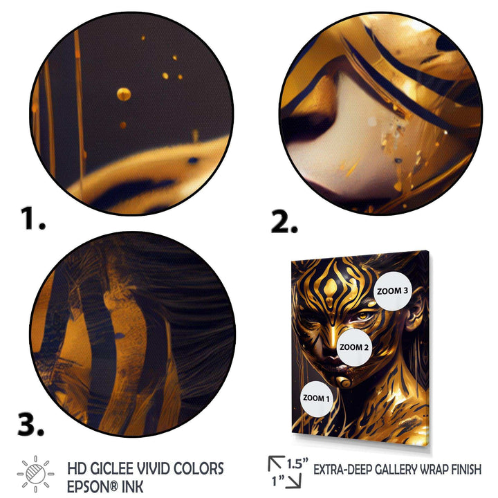 Black And Gold Tiger Woman I