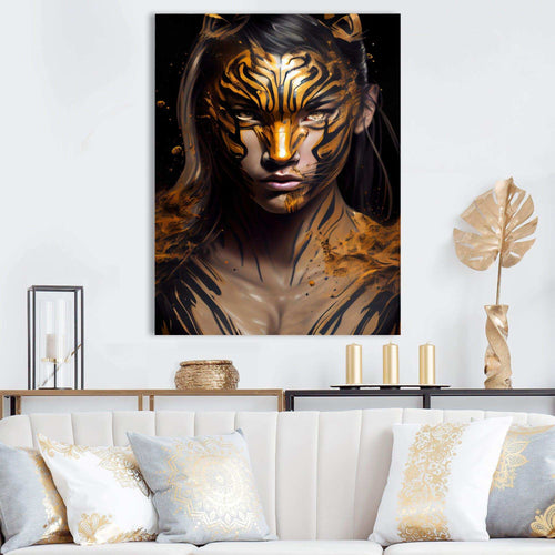 Black And Gold Tiger Woman II