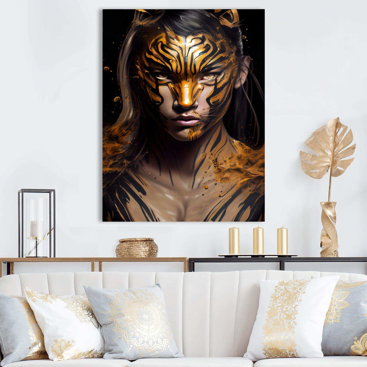 Black And Gold Tiger Woman II