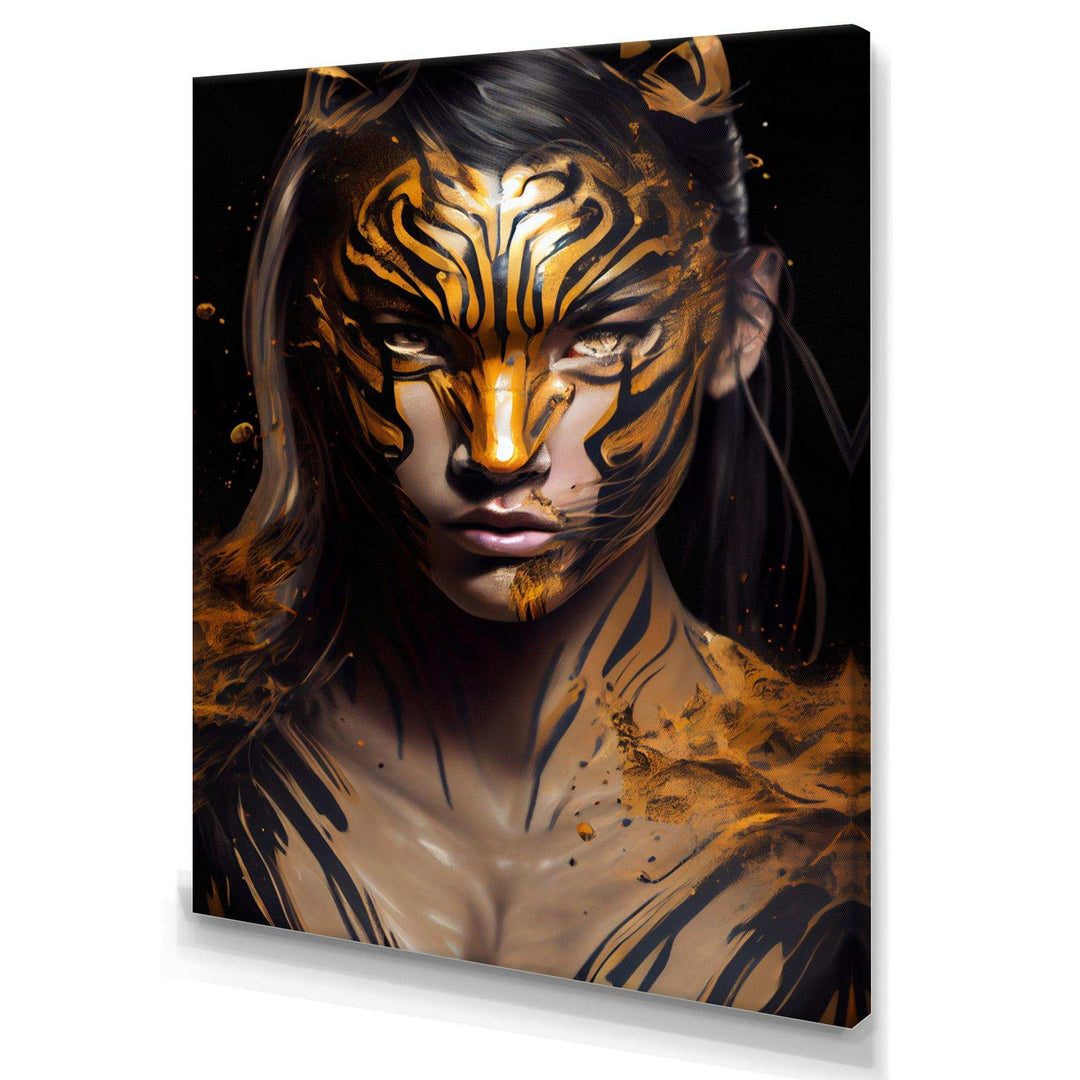 Black And Gold Tiger Woman II
