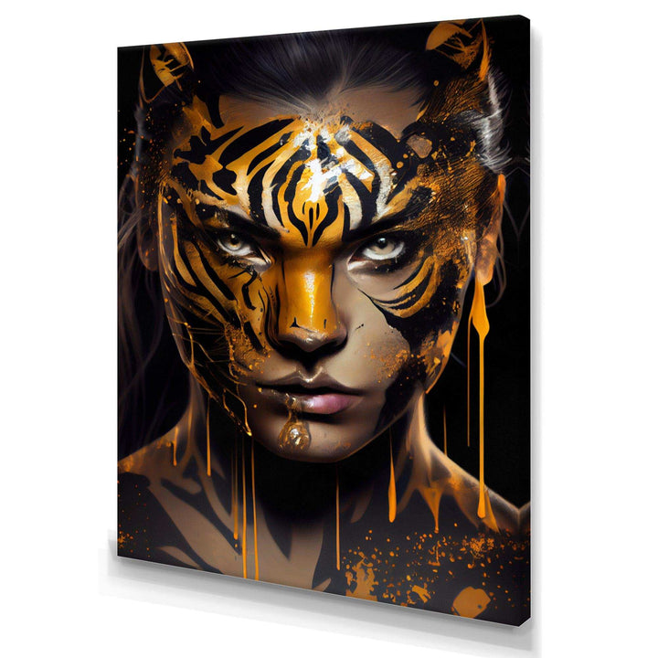 Black And Gold Tiger Woman III