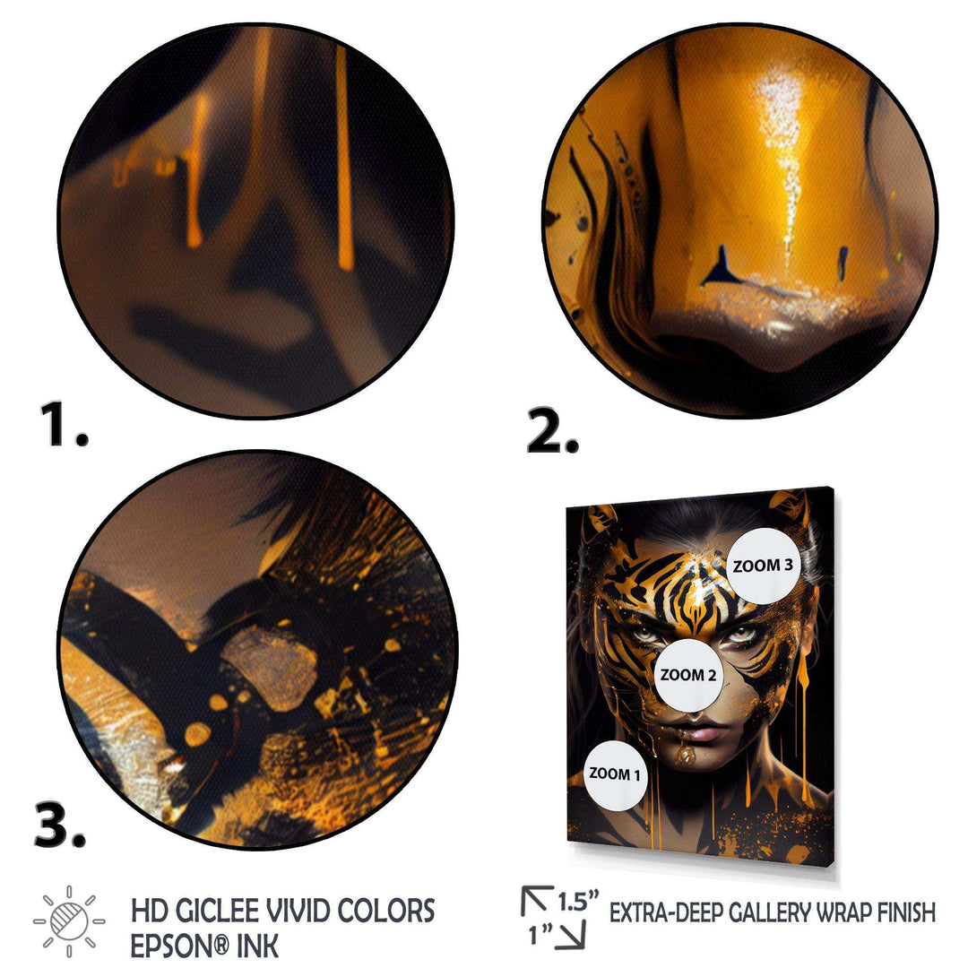 Black And Gold Tiger Woman III