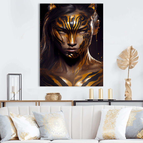 Black And Gold Tiger Woman IV