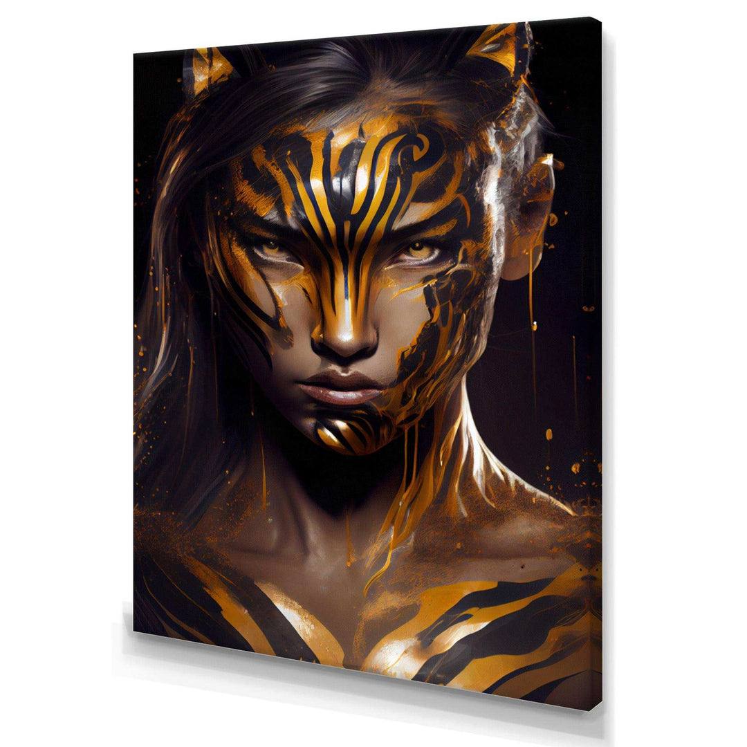 Black And Gold Tiger Woman IV