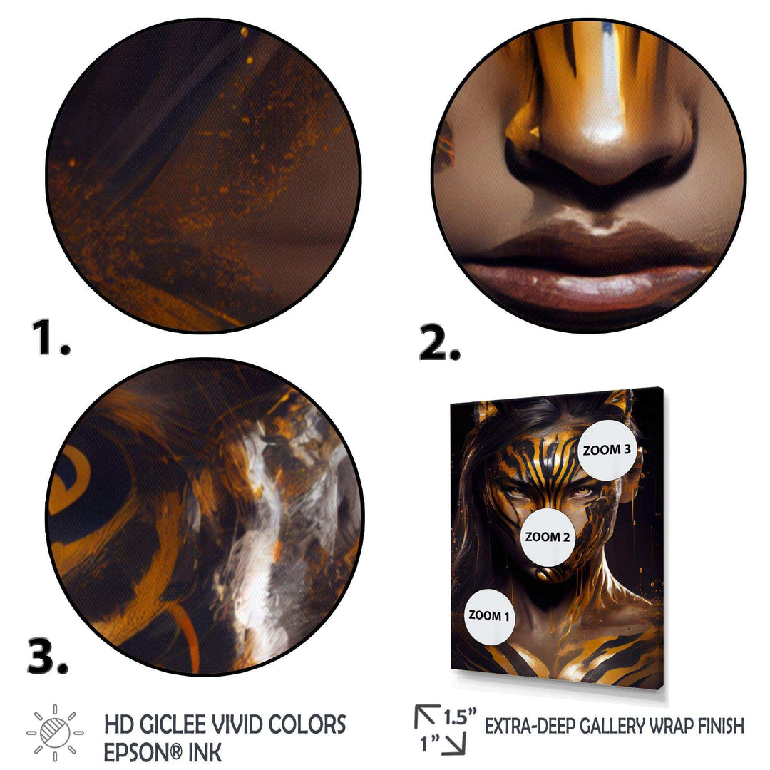Black And Gold Tiger Woman IV
