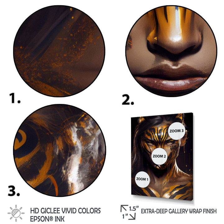 Black And Gold Tiger Woman IV