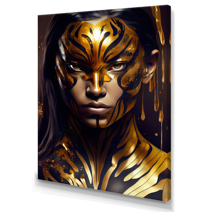Black And Gold Tiger Woman V