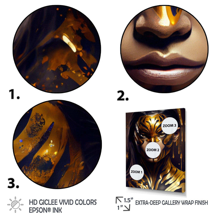 Black And Gold Tiger Woman V
