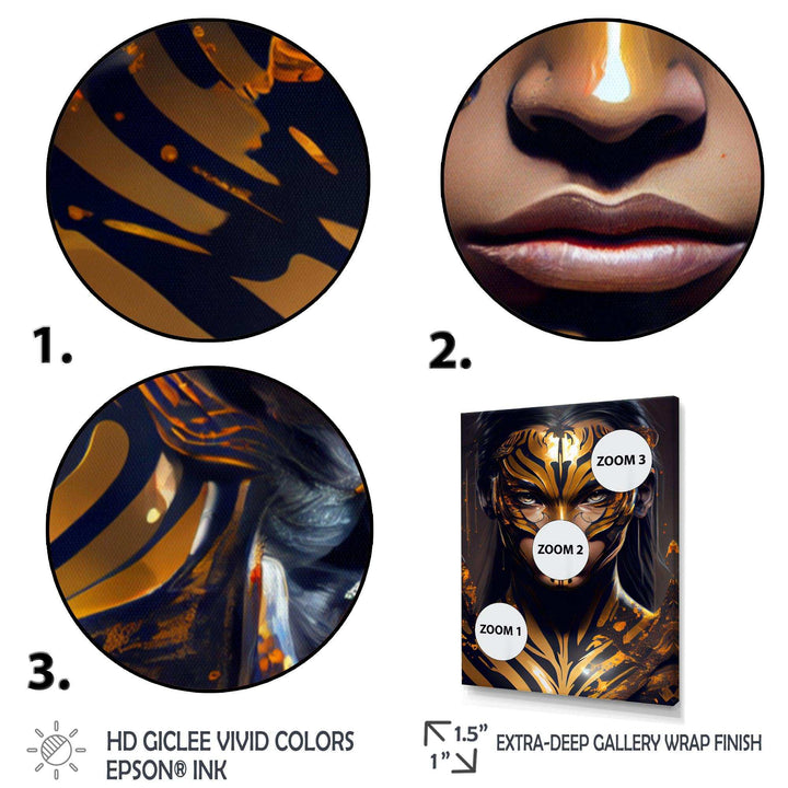 Black And Gold Tiger Woman VI