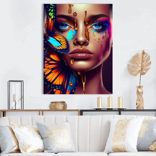 Sensual Woman With Colorful Butterfly I