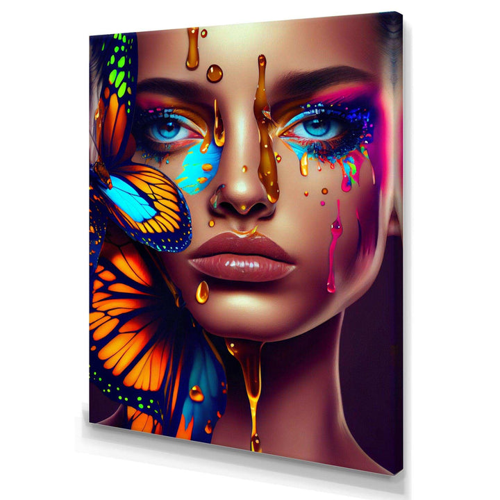 Sensual Woman With Colorful Butterfly I