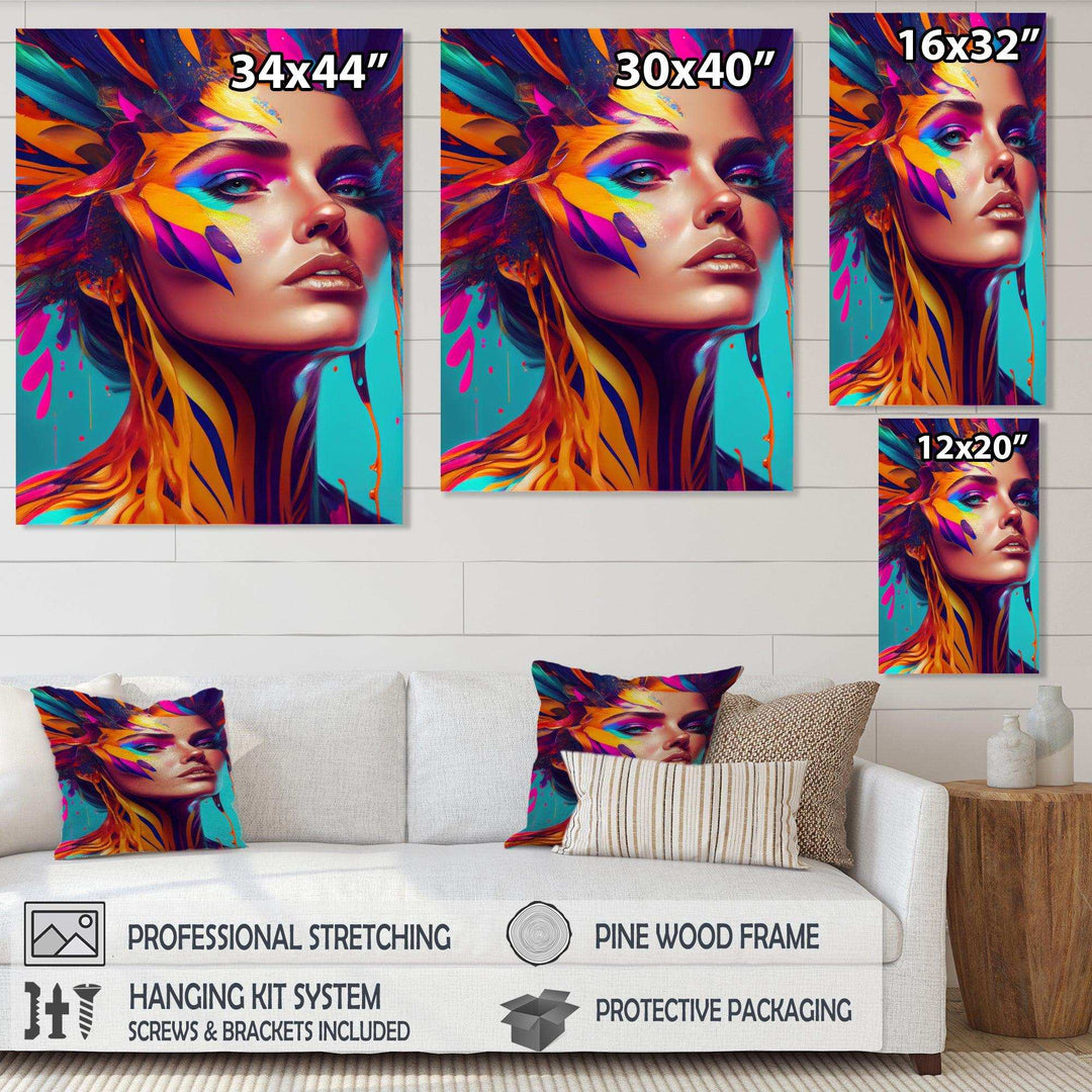 Avant Garde Feather Sensual Portrait I