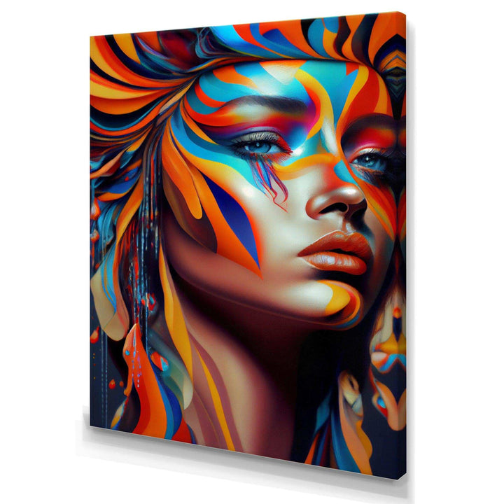 Dynamic Feather Woman Portrait IV