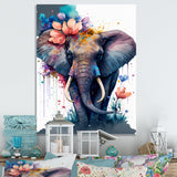 Cute Elefant Floral Art I
