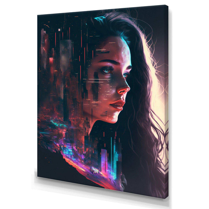 Double Exposure Woman Portrait Sci-Fi I