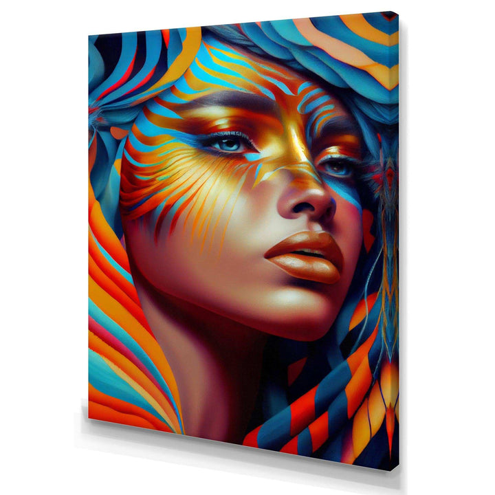 Dynamic Feather Woman Portrait V