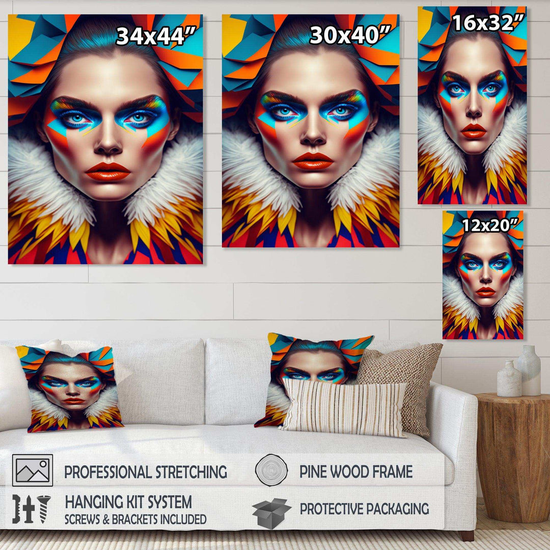 Colorful Sensual Woman In Fur Coat I