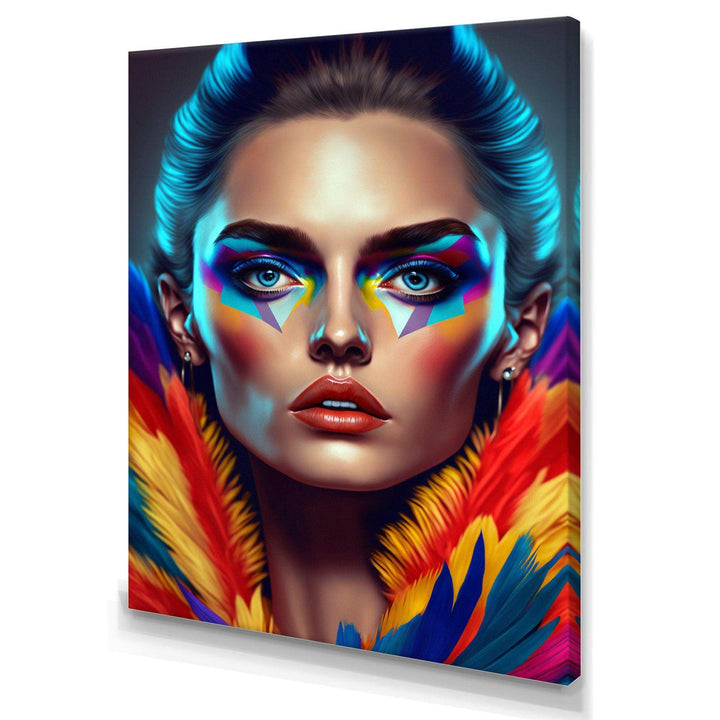 Colorful Sensual Woman In Fur Coat III