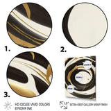 Black, Silver And Gold Blending Swirls V