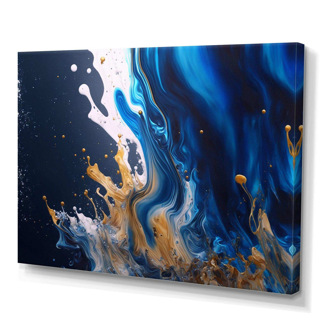 Ice Paint Splash I - Modern Living Room Wall Decor