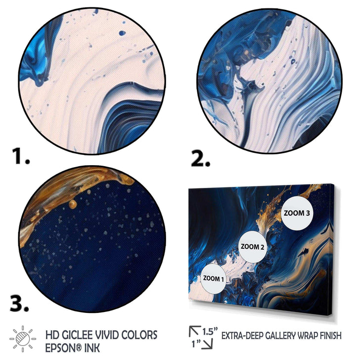 Ice Paint Splash II - Modern Bedroom Wall Art
