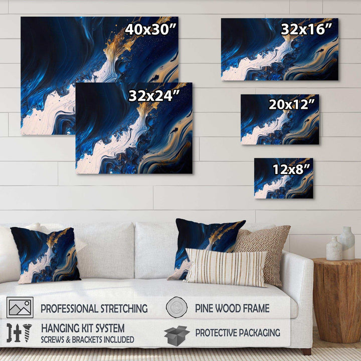 Ice Paint Splash II - Modern Bedroom Wall Art