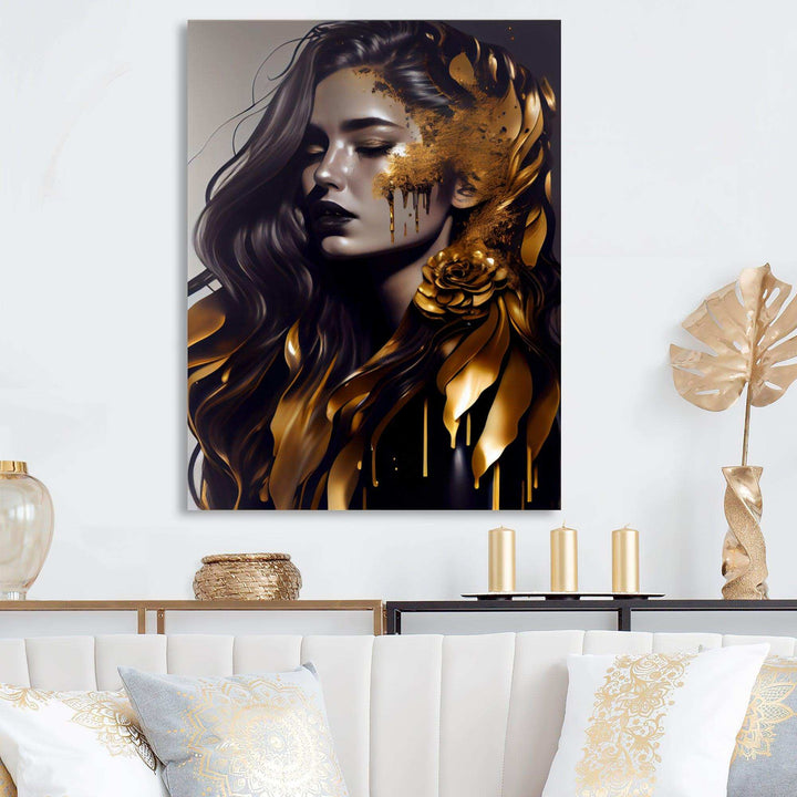 Gold And Black Woman I