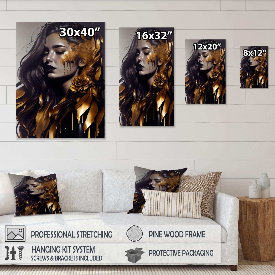 Gold And Black Woman I