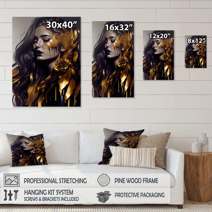 Gold And Black Woman I